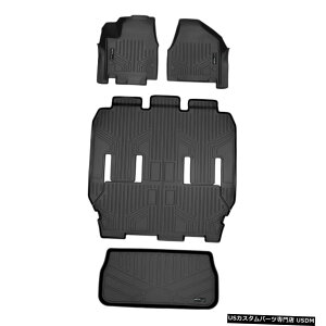 Floor Mat Maxliner�t���A�}�b�g��3��ڂ̌��̃J�[�S���C�i�[17-20Pacifica�̍� Maxliner Floor Mats And Cargo Liner Behind Third Row Black For 17-20 Pacifica �y���s�A���i�z
