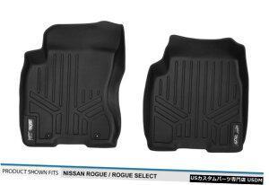 Floor Mat [O08-13 /[OZNg14-15ptA}bg1ڃubNCi[ Floor Mats First Row Black Liners For Rogue 08-13/Rogue Select 14-15