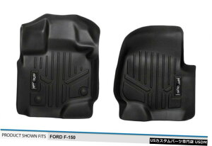 Floor Mat MAXFLOORMAT�t�����g���[�t���A���C�i�[�}�b�g�u���b�N2015-21�t�H�[�hF-150�X�[�p�[/�N���[ MAXFLOORMAT Front Row Floor Liner Mat Black for 2015-21 Ford F-150 Super/Crew �y���s�A���i�z