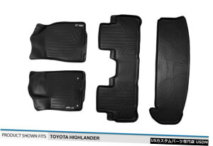 Floor Mat MaxLiner All Weather 1st 2ndCargo Floor Mats Set Black for 14-19 Highlander MaxLiner All Weather 1st 2nd  Cargo Floor Mats Set Black for 14-19 Highlander