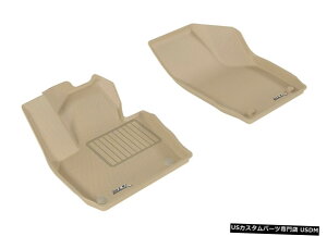 Floor Mat JO[SV^JX^tBbgCi[^1ڃtA}bg2015-2018AEfBQ3 Kagu All-Weather Custom Fit Liners Tan 1st Row Floor Mats 2015-2018 Audi Q3