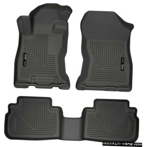 Floor Mat nXL[Ci[EFU[r[^[1/ 2ڃtA}bgubN19-20tHX^[ Husky Liners Weatherbeater 1st/2nd Row Floor Mats Black for 19-20 Forester