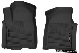 Floor Mat ハスキーX-Actコンター1列目ブラックフロアマット、19-20シルバラード/シエラ Husky X-Act Contour 1st Row Black Floor Mats For Select 19-20 Silverado/Sierra