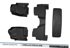 Floor Mat MaxLinerJX^I[EFU[1st2nd /J[StA}bgubN2015-20GXJ[h MaxLiner Custom All Weather 1st 2nd/Cargo Floor Mat Black for 2015-20 Escalade