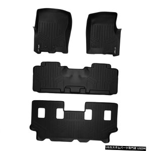 Floor Mat MaxLiner 3��t���A�}�b�g�u���b�N2011-17�G�N�X�y�f�B�V����EL /�i�r�Q�[�^�[L�x���`�V�[�g MaxLiner 3 Row Floor Mat Black for 2011-17 Expedition EL/Navigator L Bench Seat �y���s�A���i�z