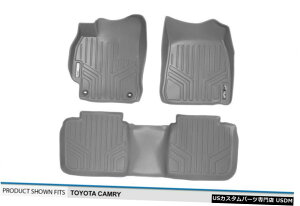 Floor Mat MAXFLOORMAT�t�����g�����A���[�t���A���C�i�[�}�b�g�Z�b�g�O���[2012-15�g���^�J���� MAXFLOORMAT Front  Rear Row Floor Liner Mat Set Grey for 2012-15 Toyota Camry �y���s�A���i�z