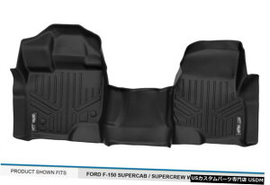 Floor Mat MaxLiner�t�����g1��ڃt���A���C�i�[�}�b�g�u���b�N15-20�t�H�[�hF-150�x���`�V�[�g�t�� MaxLiner Front 1st Row Floor Liner Mat Black for 15-20 Ford F-150 W/Bench Seat �y���s�A���i�z