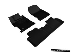 Floor Mat �J�O�[���C�i�[�u���b�N1��ڂ�2��ڃt���A�}�b�g2014-2015�V�r�b�NEX / EX-L�Z�_�� Kagu Liners Black 1st And 2nd Row Floor Mats for 2014-2015 Civic EX / EX-L Sedan �y���s�A���i�z