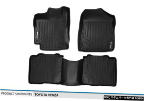 Floor Mat MAXFLOORMAT 1ڂ2ڃtACi[}bg2009-11g^FUpubNZbg MAXFLOORMAT 1st  2nd Rows Floor Liner Mats Set Black for 2009-11 Toyota Venza