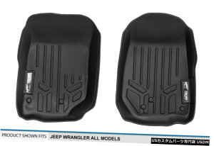 Floor Mat 2007-2013W[vO[pJX^tA}bg1ڃubNXbVgCCi[ Custom Floor Mats First Row Black Slush Tray Liners for 2007-2013 Jeep Wrangler