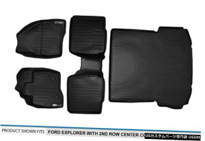 Floor Mat MaxLiner 1st 2nd / Cargo Floor Mat Black for 2015-16 Explorer W / 2nd Row Console MaxLiner 1st 2nd/Cargo Floor Mat Black for 2015-16 Explorer W/2nd Row Console �y���s�A���i�z