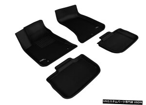 Floor Mat JO[Ci[ubN2011-20NCX[300RWDp1ڂ2ڃtA}bg Kagu Liners Black 1st And 2nd Row Floor Mats for 2011-20 Chrysler 300 RWD
