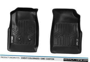 Floor Mat MAXFLOORMATtg[tA}bgubN2015-21VFr[Rh/ GMCLjI MAXFLOORMAT Front Row Floor Mats Black for 2015-21 Chevy Colorado/GMC Canyon