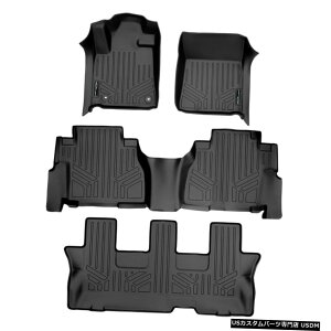 Floor Mat Smartliner�J�X�^���t���A�}�b�g2��ڃx���`�V�[�g�t��12-20�Z�R�C�A�p3��Z�b�g Smartliner Custom Floor Mats 3 Row Set for 12-20 Sequoia W/ 2nd Row Bench Seat �y���s�A���i�z