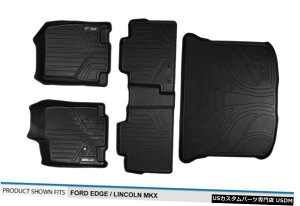 Floor Mat MaxLinerJX^I[EFU[1st2ndJ[StA}bgZbg07-10GbW/ MKX MaxLiner Custom All Weather 1st 2nd  Cargo Floor Mat Set for 07-10 Edge/MKX