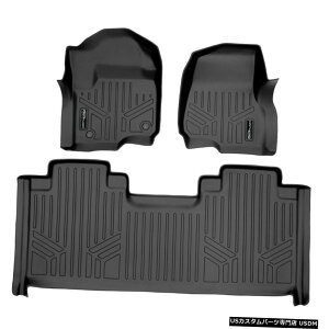 Floor Mat Smartliner�t���A�}�b�g�u���b�N2017-20F-250 F-350�X�[�p�[�f���[�e�B�o�P�b�g�V�[�g Smartliner Floor Mats Black for 2017-20 F-250 F-350 Super Duty Bucket Seats �y���s�A���i�z