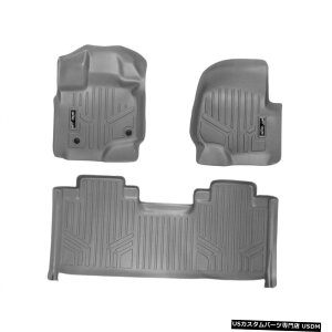 Floor Mat MaxLiner 1st / 2nd Row Floor Mats Set Grey for 2015-21 F150 Super 1st Row Bucket MaxLiner 1st/2nd Row Floor Mats Set Grey for 2015-21 F150 Super 1st Row Bucket