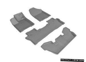 Floor Mat JO[SV^JX^tBbgCi[O[1st2nd 3rdRowtA}bgL1HD08401501 Kagu All-Weather Custom Fit Liners Gray 1st 2nd 3rd Row Floor Mats L1HD08401501
