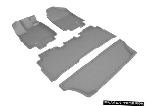 Floor Mat JO[SV^JX^tBbgCi[O[1st2nd 3rd RowtA}bg17-21IfbZC Kagu All-Weather Custom Fit Liners Gray 1st 2nd 3rd Row Floor Mats 17-21 Odyssey