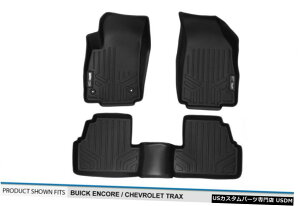 Floor Mat MaxLiner�J�X�^��1��ڂ����2��ڃt���A�}�b�g�u���b�N�i13-21�r���C�b�N�A���R�[��/�V�{���[�g���b�N�X�p�j MaxLiner Custom 1st  2nd Row Floor Mats Blk for 13-21 Buick Encore/Chevy Trax �y���s�A���i�z
