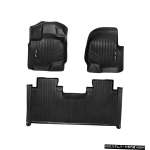 Floor Mat MaxLinerJX^1ڂ2ڂ̃tA}bg2015-20tH[hF150X[p[pɍɐݒ MaxLiner Custom 1st  2nd Row Floor Mats Set Black for 2015-20 Ford F150 Super