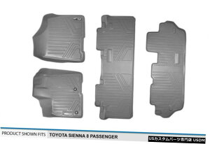 Floor Mat MAXFLOORMAT 1st / 2nd / 3rd Row Floor Liner Mats Grey for 13-20 Sienna 8-Passenger MAXFLOORMAT 1st/2nd/3rd Row Floor Liner Mats Grey for 13-20 Sienna 8-Passenger �y���s�A���i�z