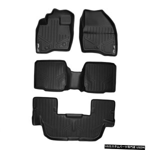 Floor Mat MaxLinerJX^1st2nd3rd RowtA}bgZbg17-19 Explorer W / Console MaxLiner Custom 1st 2nd  3rd Row Floor Mats Set for 17-19 Explorer W/ Console