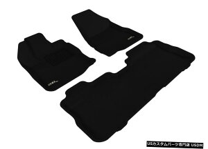 Floor Mat ^]ȂɃfAtbNt10-17n`pJO[ubN1/ 2ڃtA}bg Kagu Black 1st/2nd Row Floormat for 10-17 Terrain w/Dual Hooks On Driver's Floor