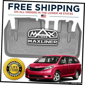 Floor Mat MAXTRAY�S�V��^�J�[�S/�g�����N�t���A���C�i�[�}�b�g�O���[2011-2020�g���^�V�G�i MAXTRAY All-Weather Cargo/Trunk Floor Liner Mat Grey for 2011-2020 Toyota Sienna �y���s�A���i�z