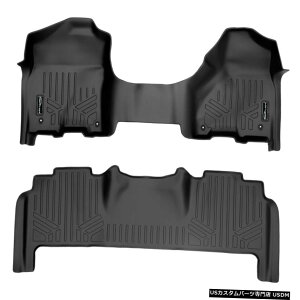 Floor Mat Smartliner�t���A�}�b�g���C�i�[��2012-2018����2500/3500���K�L���u�p�ɍ��ɐݒ� Smartliner Floor Mats Liners Set Black For 2012-2018 Ram 2500/3500 Mega Cab �y���s�A���i�z