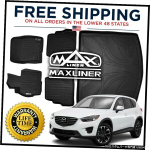 Floor Mat MaxLiner All Weather 1st 2ndCargo Floor Mats Set Black for 2013-16 Mazda CX-5 MaxLiner All Weather 1st 2nd  Cargo Floor Mats Set Black for 2013-16 Mazda CX-5