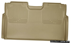 Floor Mat 15-2020tH[hF-150X[p[N[pnXL[Ci[WeatherBeaterAtA}bg^ Husky Liners WeatherBeater Rear Floor Mat Tan for 15-2020 Ford F-150 Super Crew