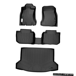 Floor Mat �S�V��^�t���A�}�b�g�J�[�S���C�i�[�u���b�N2013-2017Crosstrek / XV Crosstrek All Weather Floor Mats Cargo Liner Black For 2013-2017 Crosstrek / XV Crosstrek �y���s�A���i�z