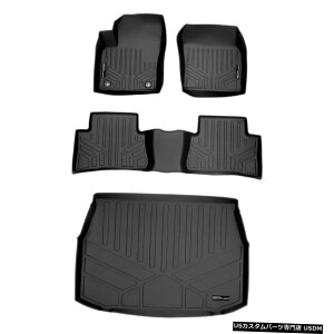 Floor Mat SmartlinertA}bg2ZbgƃJ[SCi[ubN2018-2021g^C-HR Smartliner Floor Mats 2 Row Set And Cargo Liner Black For 2018-2021 Toyota C-HR