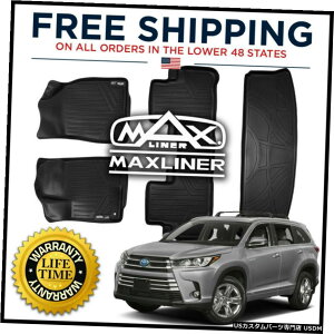 Floor Mat MaxLiner All Weather 1st 2ndCargo Floor Mats Set Black for 2014-19 Highlander MaxLiner All Weather 1st 2nd  Cargo Floor Mats Set Black for 2014-19 Highlander
