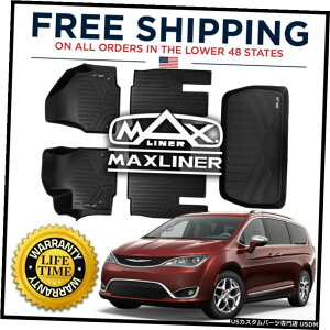 Floor Mat MaxLiner All Weather 1st 2ndCargo Floor Mats Set Black for 2017-2020 Pacifica MaxLiner All Weather 1st 2nd  Cargo Floor Mats Set Black for 2017-2020 Pacifica