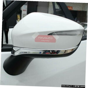 �N���[�����b�L �}�c�_CX-32016 2017�p�̐V����2�s�[�X�N���[���T�C�h�~���[���[���f�B���O�X�g���b�v�g���� New 2pcs Chrome Side Mirror Moulding Strip Trim For Mazda CX-3 2016 2017 �y���s�A���i�z