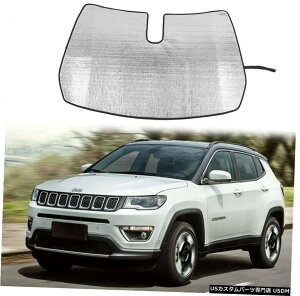 N[bL Ԃ̃tgKXTVF[htgEBhEW[vRpXp܂肽ݎToCU[2017 + Car Windshield Sun Shade Front Window Foldable Sun Visor for Jeep Compass 2017+