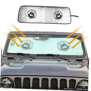 N[bL W[vO[JL18 + /OfBG[^[JT20pJ[EBhV[hTVF[hJo[ToCU[ Car Windshield Sunshade Cover Sun Visor for Jeep Wrangler JL 18+/Gladiator JT 20