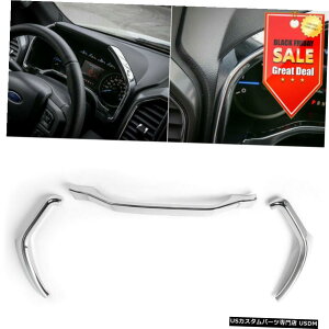 N[bL Chrome For Ford F150 2015+_bV{[hCXgg{bNXgXgbvJo[ANZT[ Chrome For Ford F150 2015+ Dashboard Instrument Box Trim Strip Cover Accessories