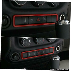 �N���[�����b�L 2011-2017�W�[�vJK�����O���[�̐Ԃ���퓔�X�C�b�`�{�^���J�o�[�g���� Red Emergency Light Switch Botton Cover Trim for 2011-2017 Jeep JK Wrangler �y���s�A���i�z