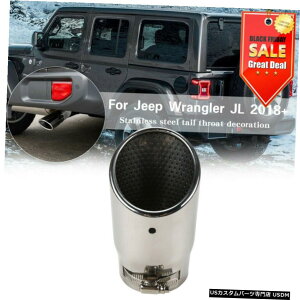 N[bL N[J[e[X[gGL][XgpCvg`bv}t[sbvforWrangler JL 2018+ Chrome Car Tail Throat Exhaust Pipe Trim Tips Muffler Pip for Wrangler JL 2018+