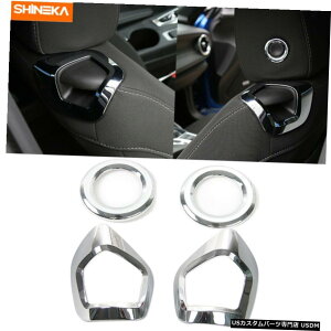 �N���[�����b�L 4 *�N���[���V�[�g�o�b�N�w�b�h���X�g�V�{���[�J�}��2017 + 4*Chrome Seat Back Headrest Adjust Cover Trim Ring For Chevrolet Camaro 2017+