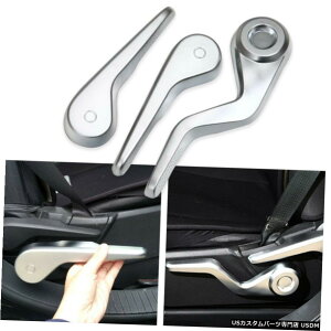 N[bL 3pcsN[蓮V[g{^nhpgIbgRpXpmugJo[ 3pcs Chrome Manual Seat Adjust Button Handle Knob Trim Cover For Patriot Compass