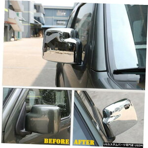 クロームメッキ スズキジムニー2007-17用2PCSクロームサイドバックミラートリムカバーフレーム装飾 2PCS Chrome Side Rearview Mirror Trim Cover Frame Decor For Suzuki Jimny 2007-17