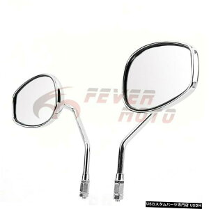 N[bL 8 / 10mm[^[TCNN[A~jEJX^Ar[TCh~[jo[TtBbg 8 / 10mm Motorcycle Chrome Aluminum Custom Rearview Side Mirror Universal Fit