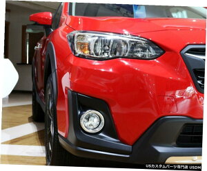 N[bL XoXV5hAnb`obN2017-2018pABSN[tgtHOCgJo[2 ABS Chrome Front Fog Light Cover 2pcs for Subaru XV 5-door Hatchback 2017-2018