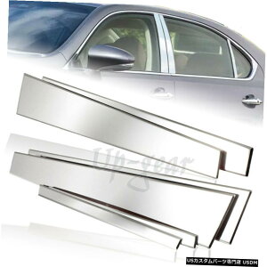 N[bL NTXLS460Z_/ 4-DRXeX|bV~[N[hAs[g6-PCS For Lexus LS460 Sedan/4-DR Stainless Polish Mirror Chrome Door Pillar Trim 6-PCS