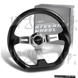 N[bL J[{bNEbhW-p[13.5 Obv6N[3X|[NBe[WXeAOzC[ Carbon Look Wood W-Power 13.5" Grip 6-Hole Chrome 3-Spoke Vintage Steering Wheel