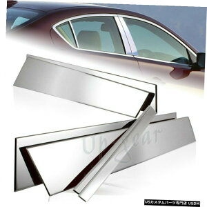 N[bL 13-16ALILXXeX|bV~[N[hAs[|XgJo[6PCSp For 13-16 Acura ILX Stainless Polish Mirror Chrome Door Pillar Post Cover 6PCS